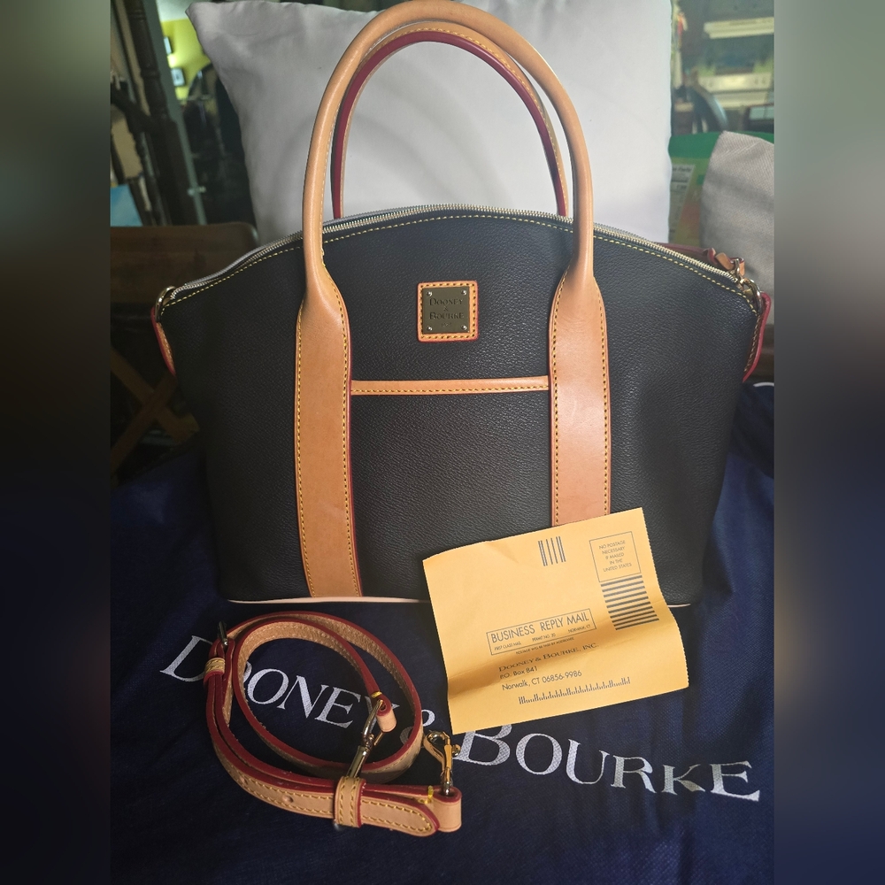 Dooney & Bourke Saffiano Madeline Satchel w/ Strap - New With Original Dust Bag